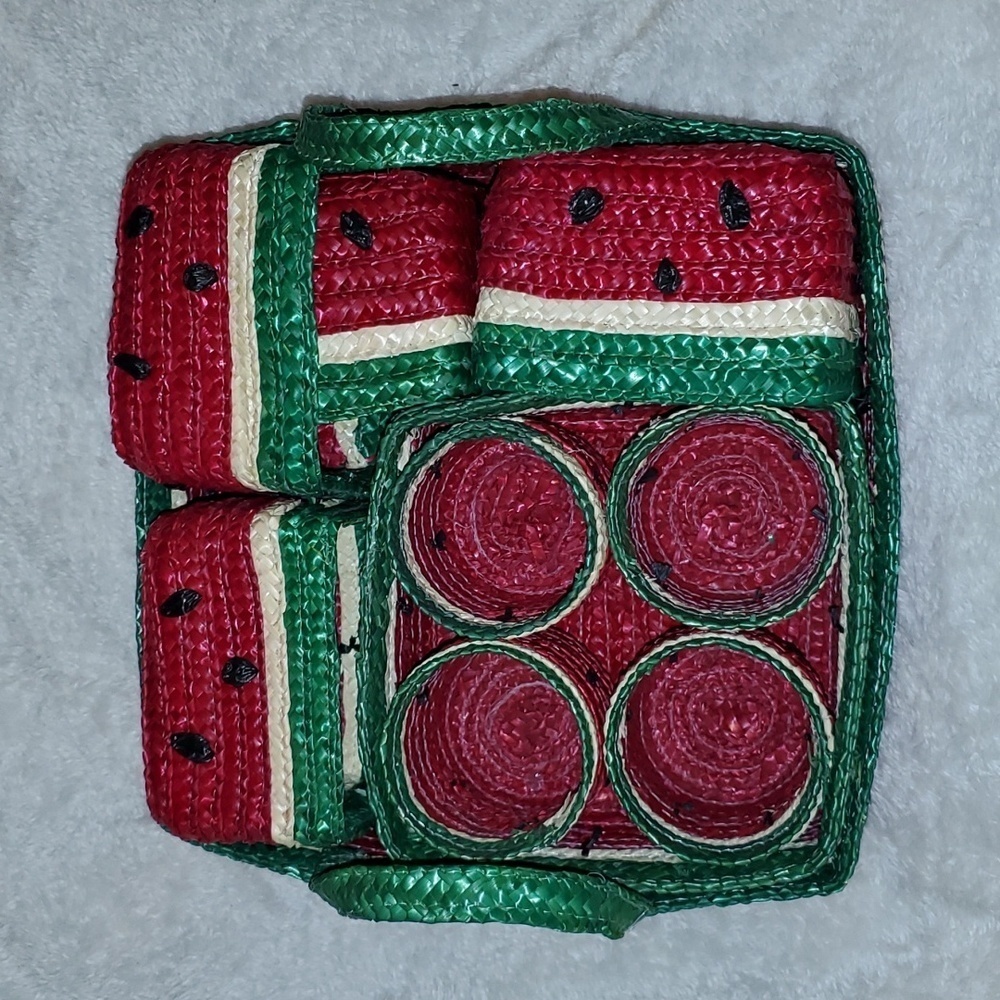 Set of 10 Decorative Watermelon Baskets assorted sizes